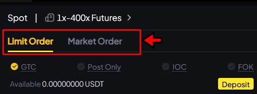 WEEX Spot Trading Tutorial: Choose the order type
